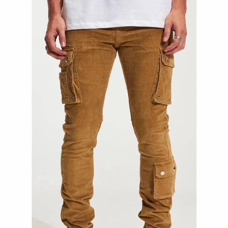 Crysp Roy Corduroy Cargo Pants (Brown Corduroy) CRYSP231-114 - Image 2