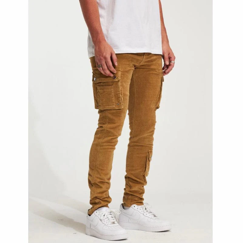 Crysp Roy Corduroy Cargo Pants (Brown Corduroy) CRYSP231-114 - Image 3