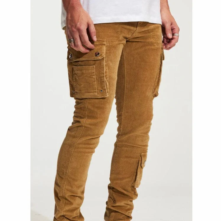Crysp Roy Corduroy Cargo Pants (Brown Corduroy) CRYSP231-114 - Image 4