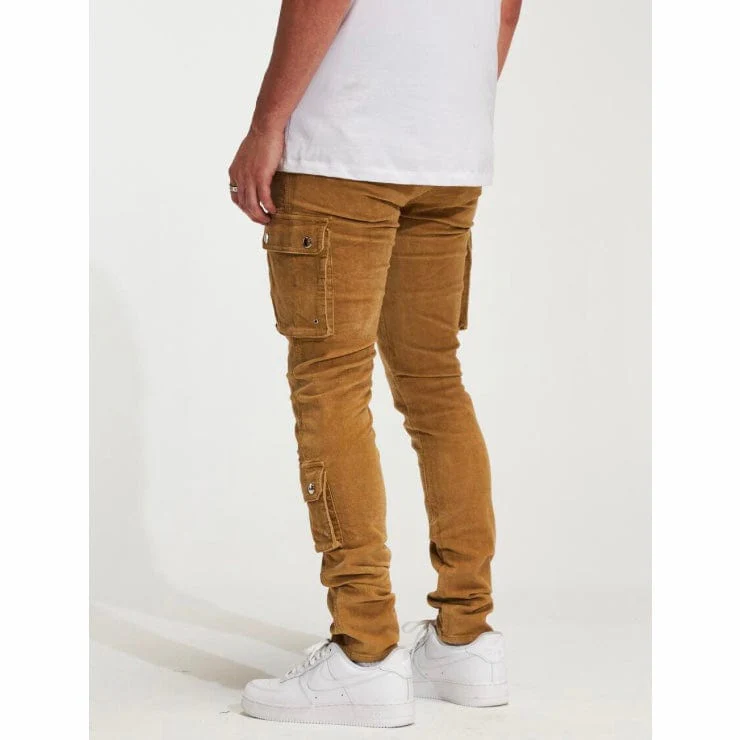 Crysp Roy Corduroy Cargo Pants (Brown Corduroy) CRYSP231-114 - Image 6