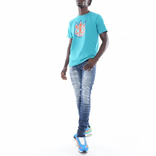 Cult Of Individuality 3D Clean Shimuchan Logo Tee (Tile Blue) 623AC-K66J - Image 4