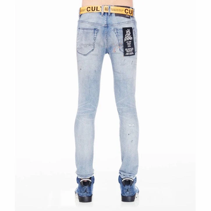 Cult Of Individuality Belted Punk Super Skinny Jeans (Vapor) 621A2-SS04R - Image 2
