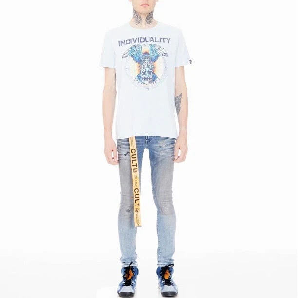 Cult Of Individuality Belted Punk Super Skinny Jeans (Vapor) 621A2-SS04R - Image 3