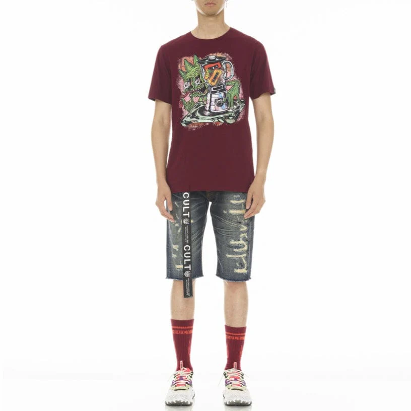 Cult Of Individuality "Blender" Short Sleeve Tee (Beet Red) 622A4-K57A - Image 3