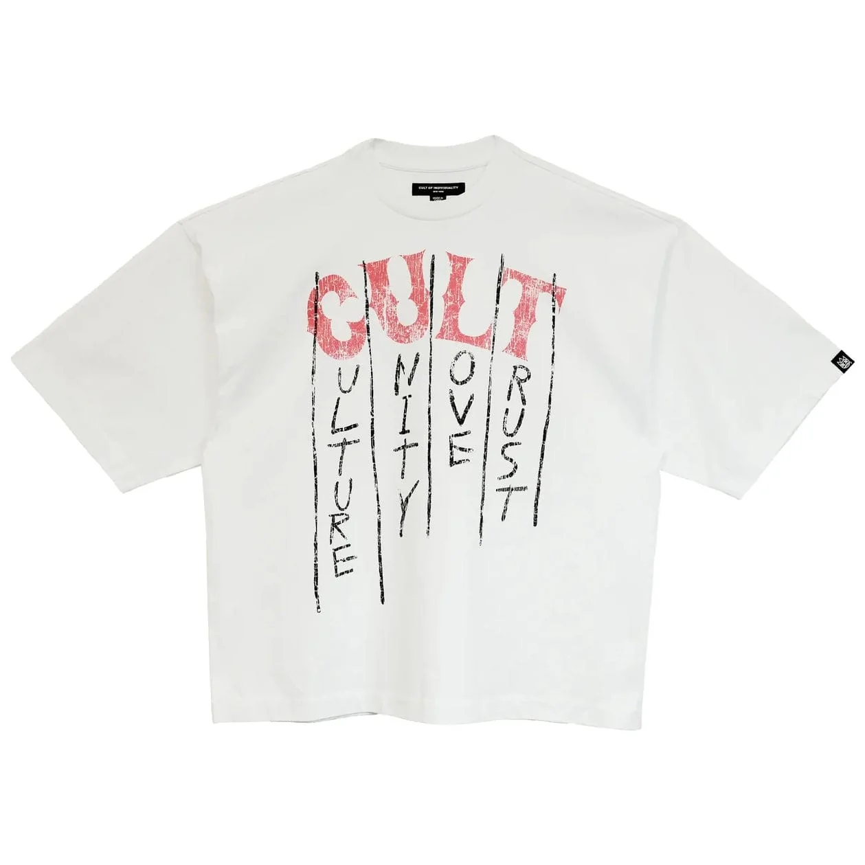Cult Of Individuality C.U.L.T. Oversized Hwt Boxy SS Tee (White) 625B9-K32A