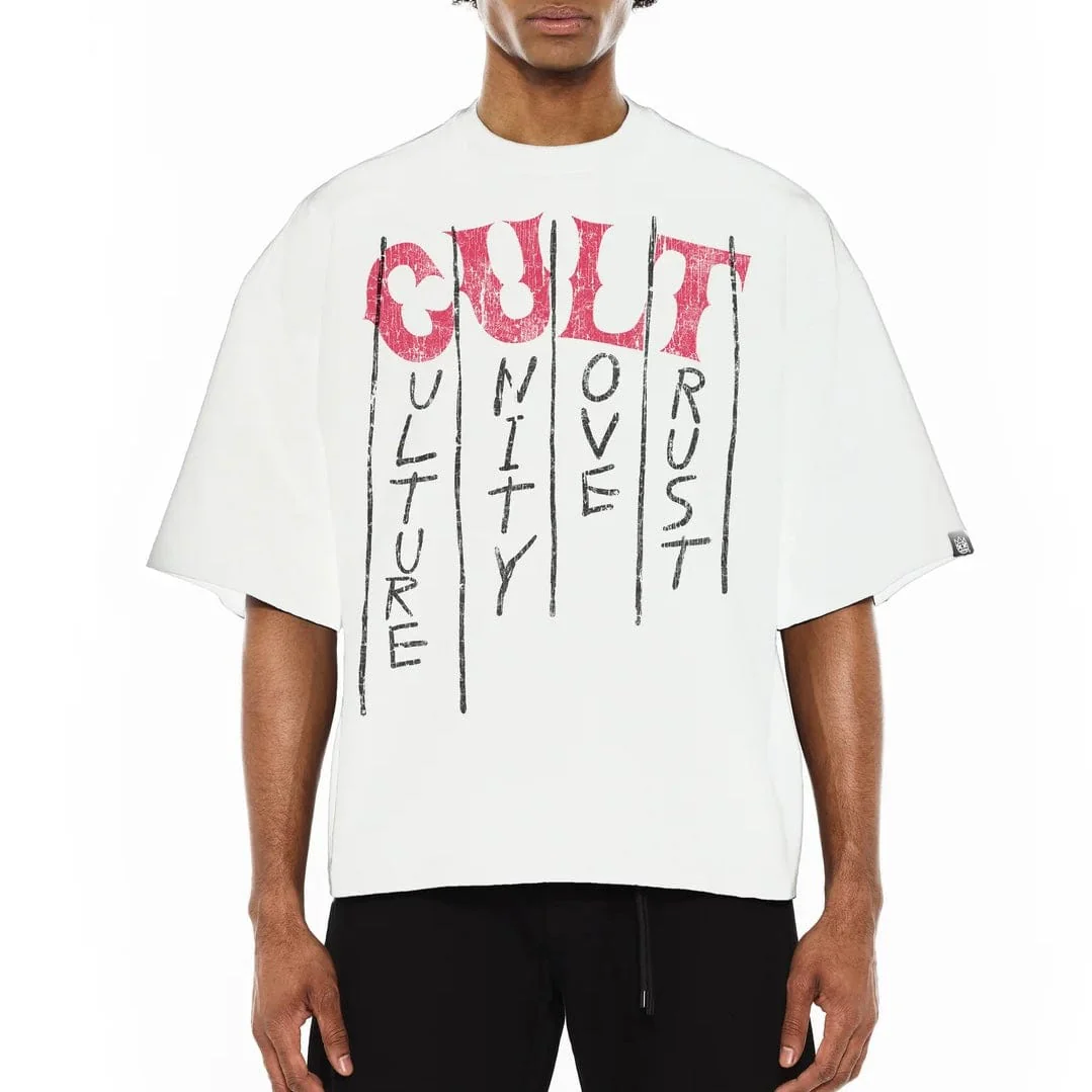Cult Of Individuality C.U.L.T. Oversized Hwt Boxy SS Tee (White) 625B9-K32A - Image 4