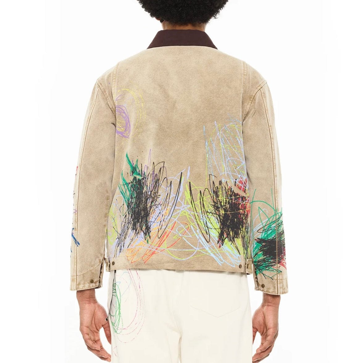 Cult Of Individuality Canvas Workwear Jacket (Scribble) 625B11-WJ95A - Image 3