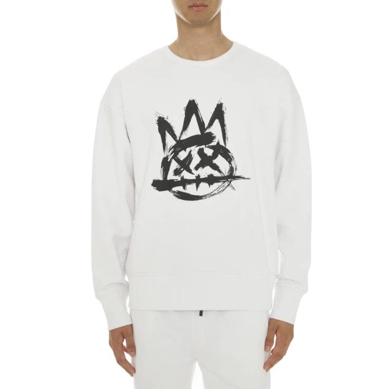 Cult Of Individuality Fleece Crewneck (White) 622AC-FC24E