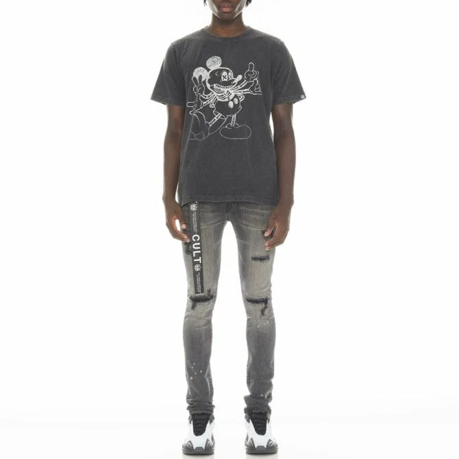 Cult Of Individuality Hang Loose Short Sleeve T Shirt (Black/AC DC) 622A2-K41A - Image 3
