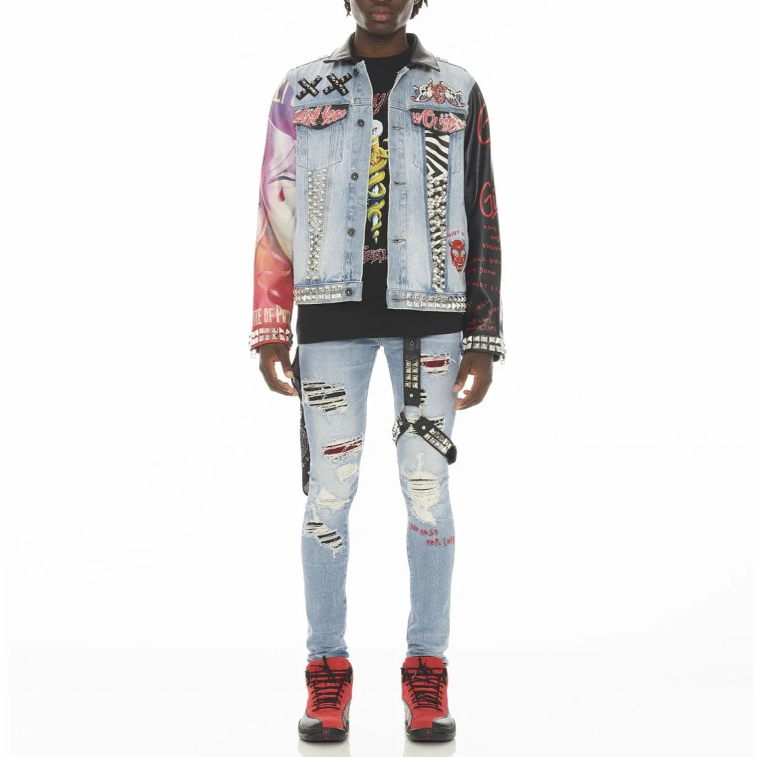 Cult Of Individuality Motley Crue Type IV Denim Jacket (Crue) 622A1-TS13C - Image 3