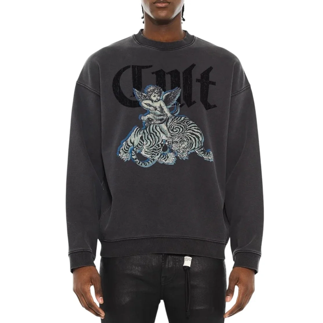 Cult Of Individuality Novelty Flc Crew Sweatshirt (Vintage Charcoal) 625B9-FC21A - Image 2
