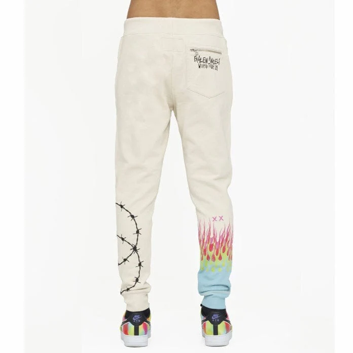 Cult Of Individuality Novelty Sweatpants (Cream) 621B7-SP23D - Image 3