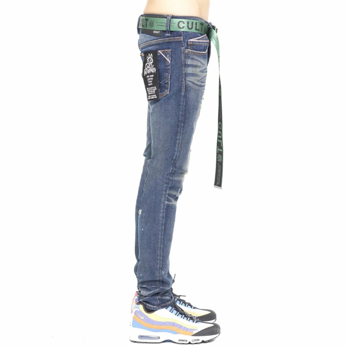 Cult Of Individuality Punk Super Skinny Belted Jean (Reyn) 621B12-SS04O - Image 2