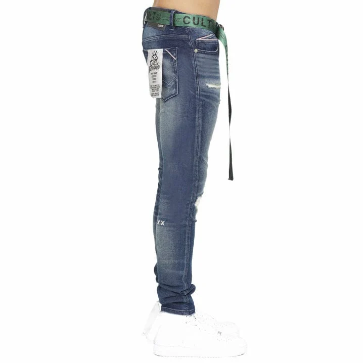 Cult Of Individuality Punk Super Skinny Belted Jeans (Nash) 621B11-SS04R - Image 2