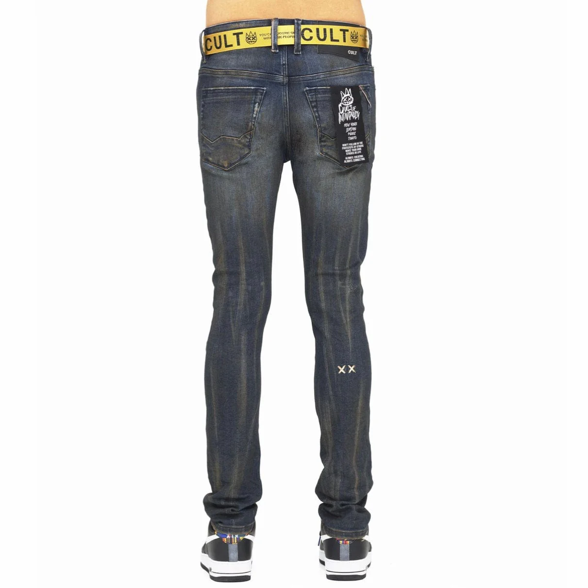 Cult Of Individuality Punk Super Skinny Belted Jeans (Slick) 621B8-SS04X - Image 3