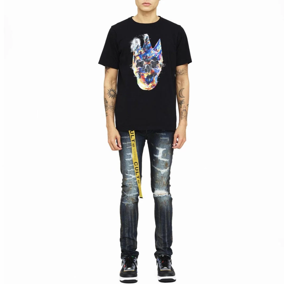 Cult Of Individuality Punk Super Skinny Belted Jeans (Slick) 621B8-SS04X - Image 5