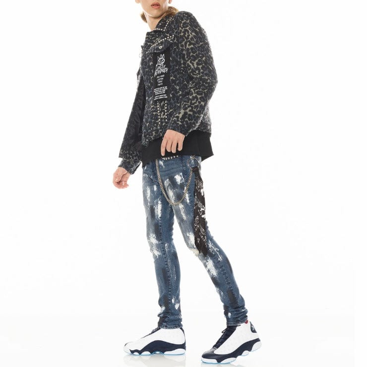 Cult Of Individuality Punk Super Skinny Jean (Leopard) 622B9-SS40Y - Image 4