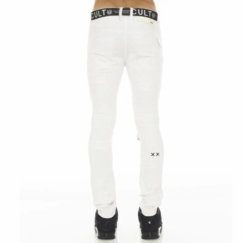 Cult Of Individuality Punk Super Skinny Stretch (White Grunge) 622A5-SS04R - Image 2