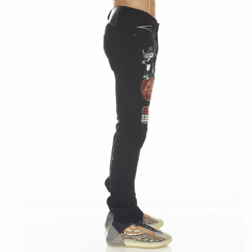 Cult Of Individuality Rocker Slim Ridged Jeans (Black) 622A2-RS01J - Image 2