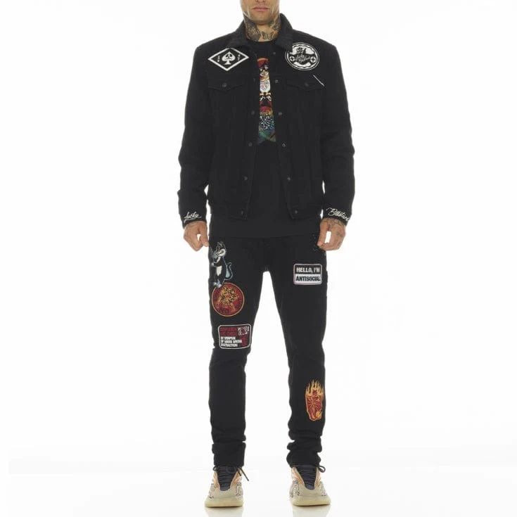 Cult Of Individuality Rocker Slim Ridged Jeans (Black) 622A2-RS01J - Image 4