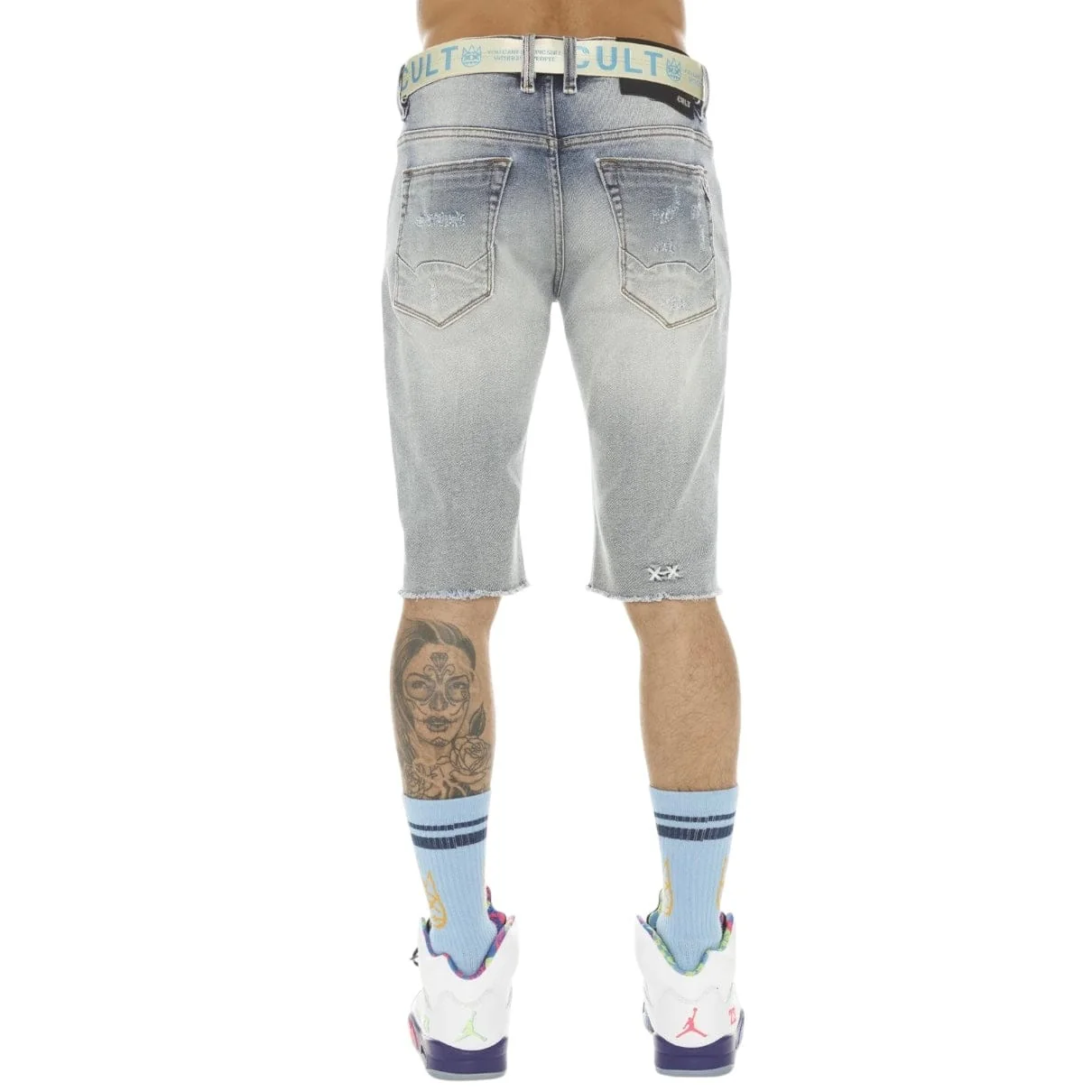 Cult Of Individuality Rocker Stretch Shorts (Bleach) 622A6-SR07B - Image 2