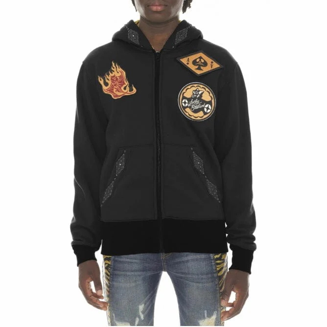 Cult Of Individuality Tiger Full Zip Hoodie (Black) 622A2-ZH96A