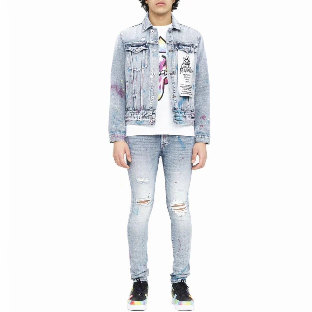 Cult Of Individuality Tongue Type 3 Denim Jacket (Skittle) 621B7-TW12A - Image 4