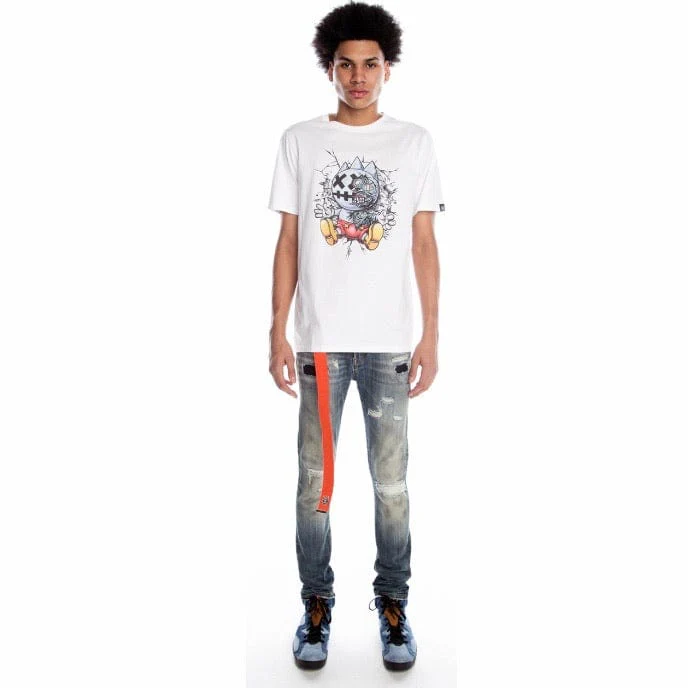 Cult Punk Super Skinny Stretch Belted Jeans (Flea) 620B10-SS06G - Image 4