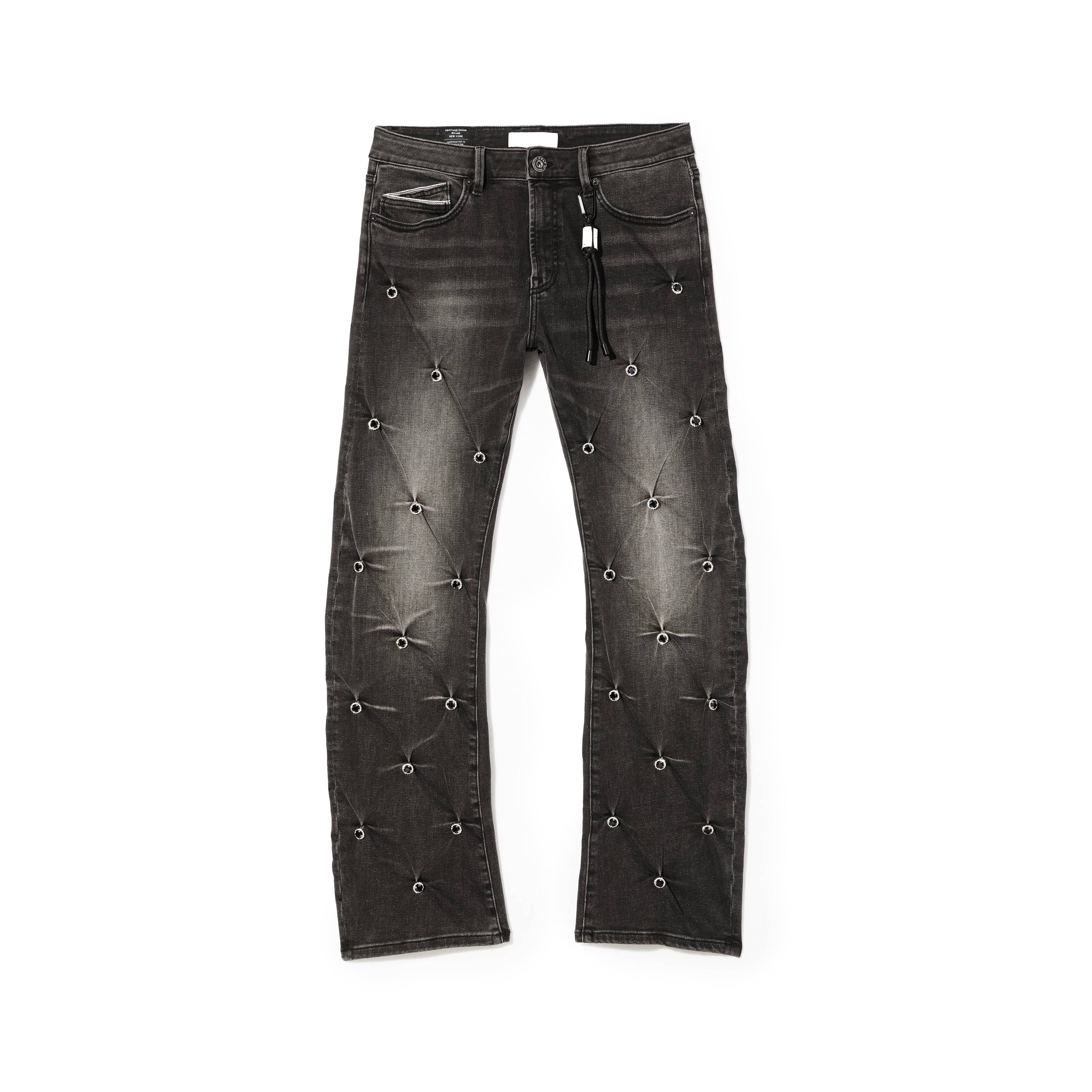 Cult x El Alfa Premium Grunge Baggy 607 Jeans in Darts