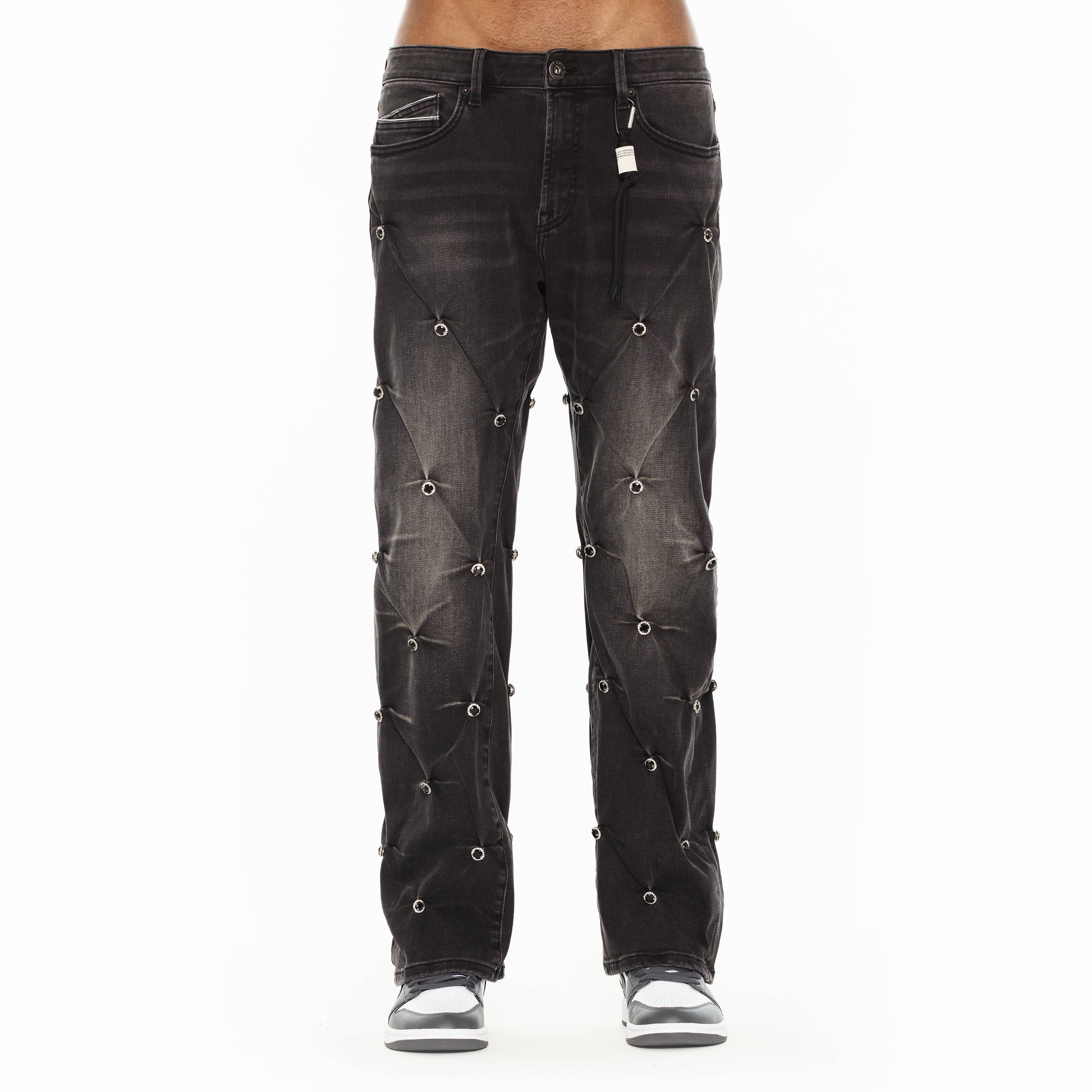 Cult x El Alfa Premium Grunge Baggy 607 Jeans in Darts - Image 2