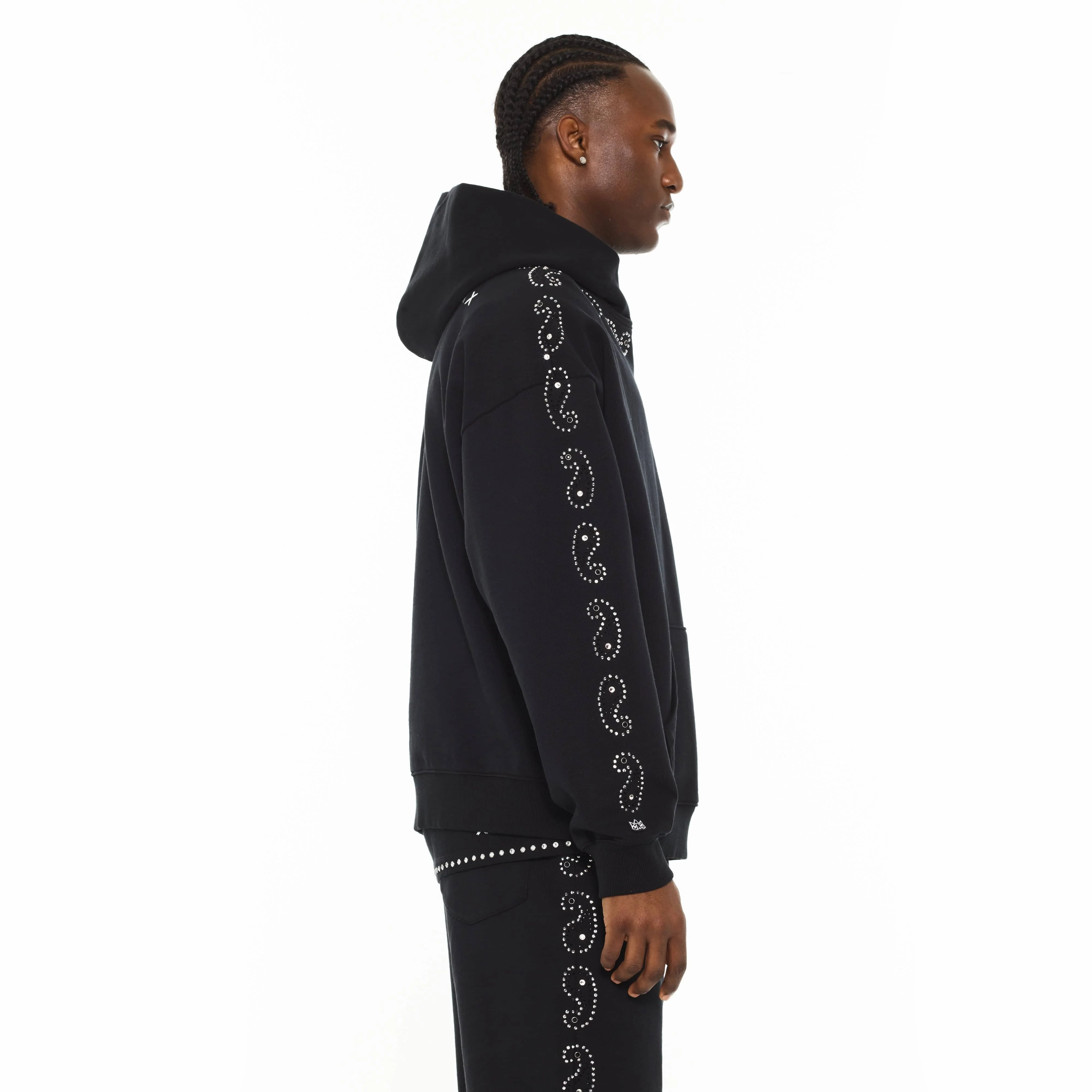 Cult x El Alfa Premium Pullover Novelty Hoody in Paisley - Image 3