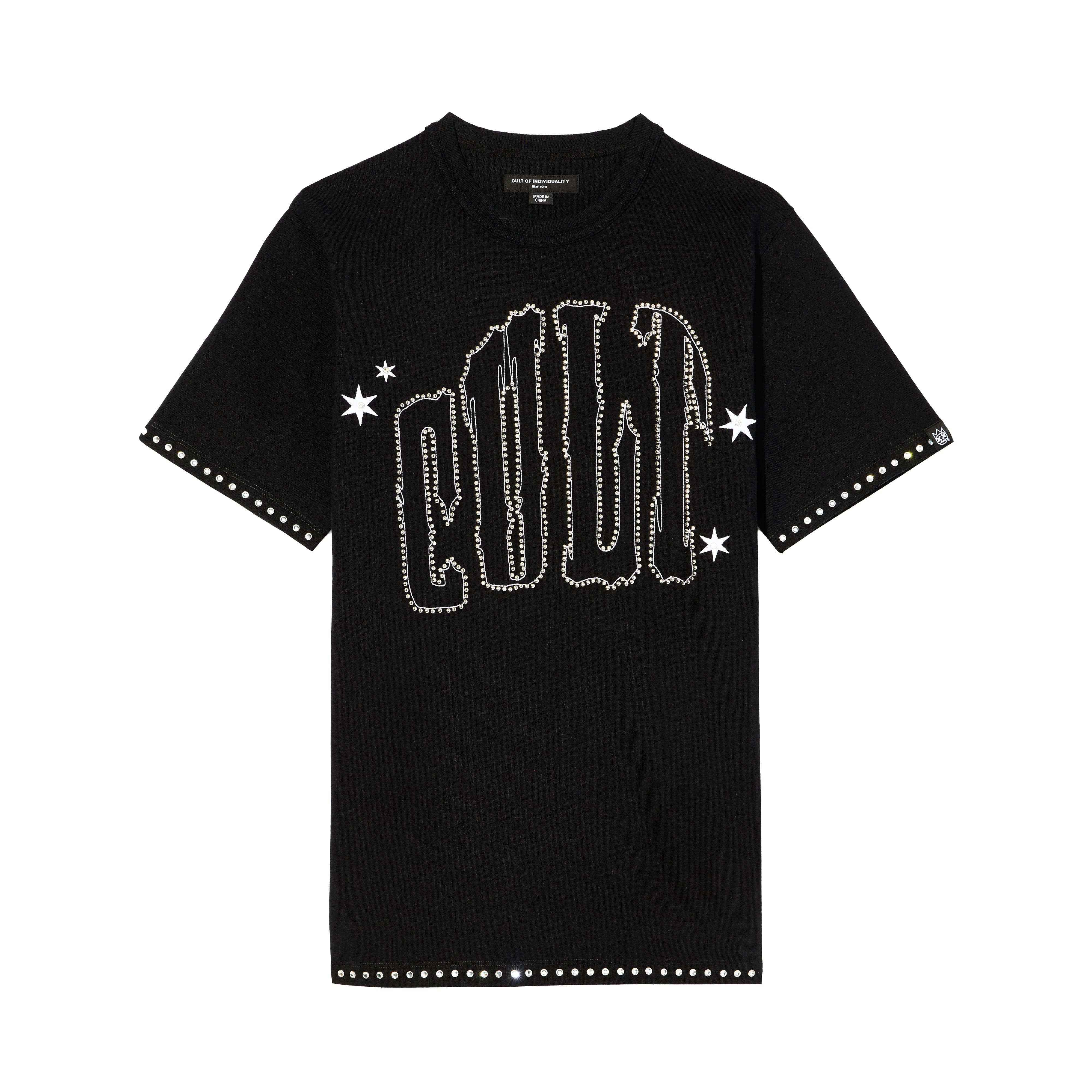 Cult x El Alfa Premium Short Sleeve Crew Neck Tee "Paisley" in Black