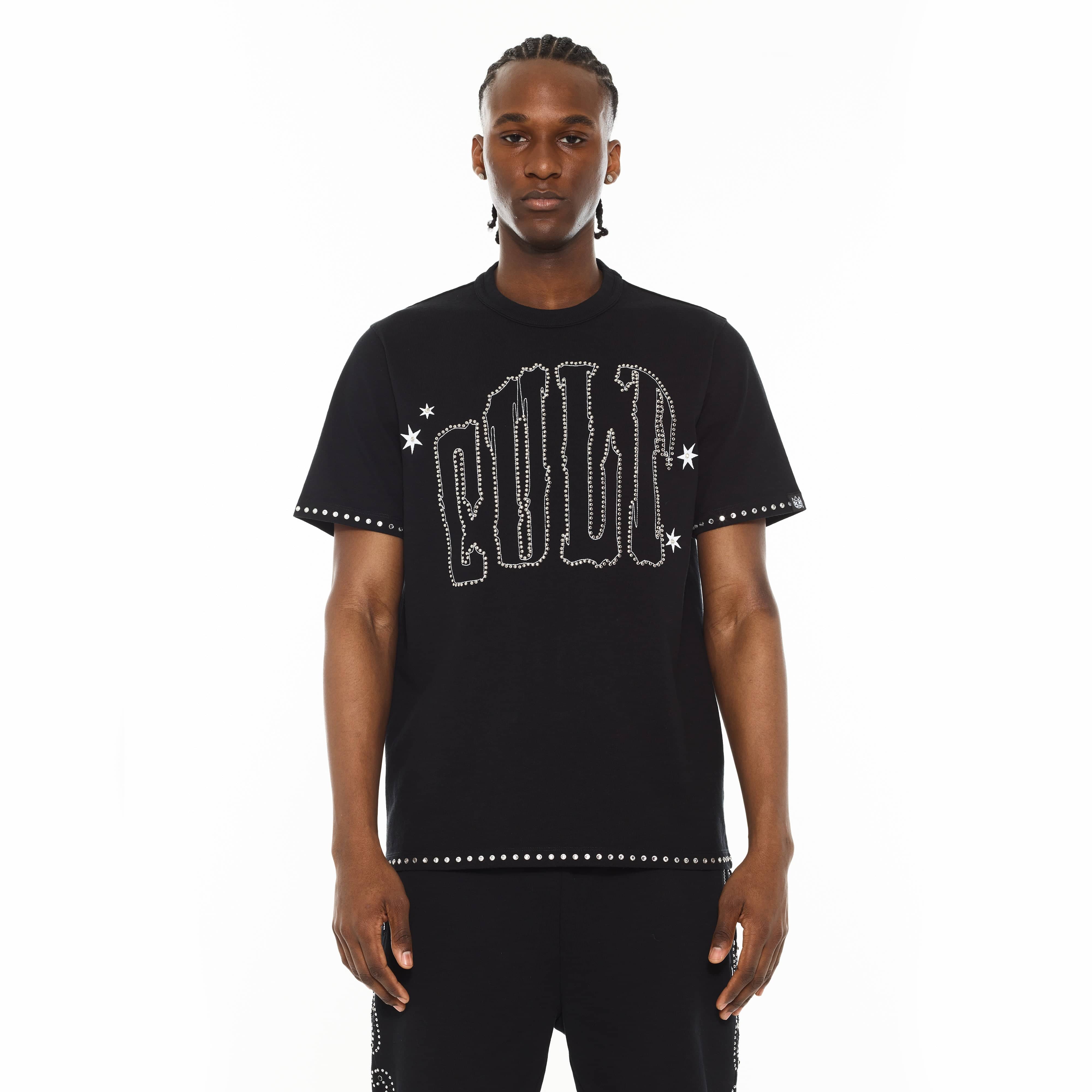 Cult x El Alfa Premium Short Sleeve Crew Neck Tee "Paisley" in Black - Image 2