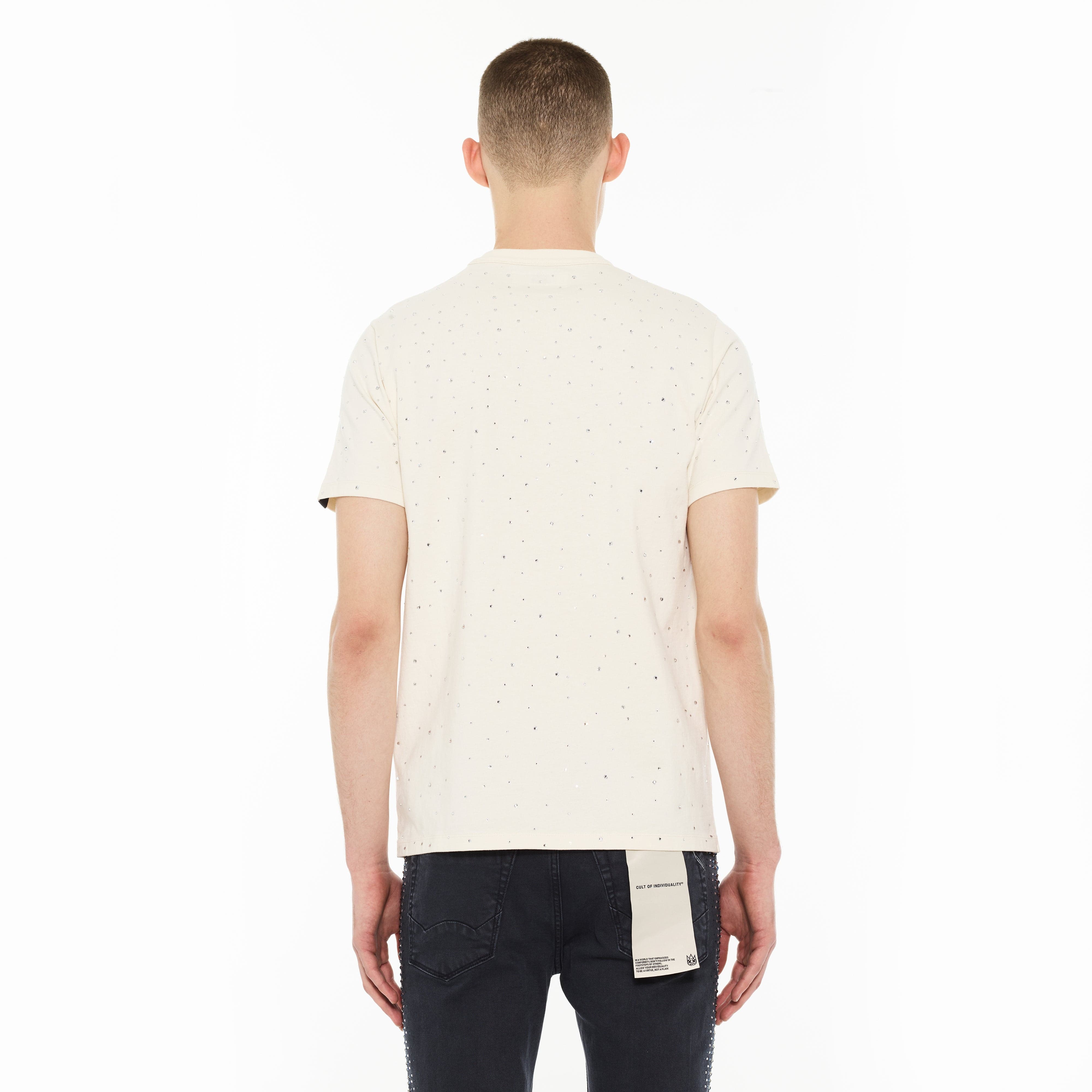 Cult x El Alfa Premium Short Sleeve Crew Neck Tee "Panther" in Winter White - Image 3