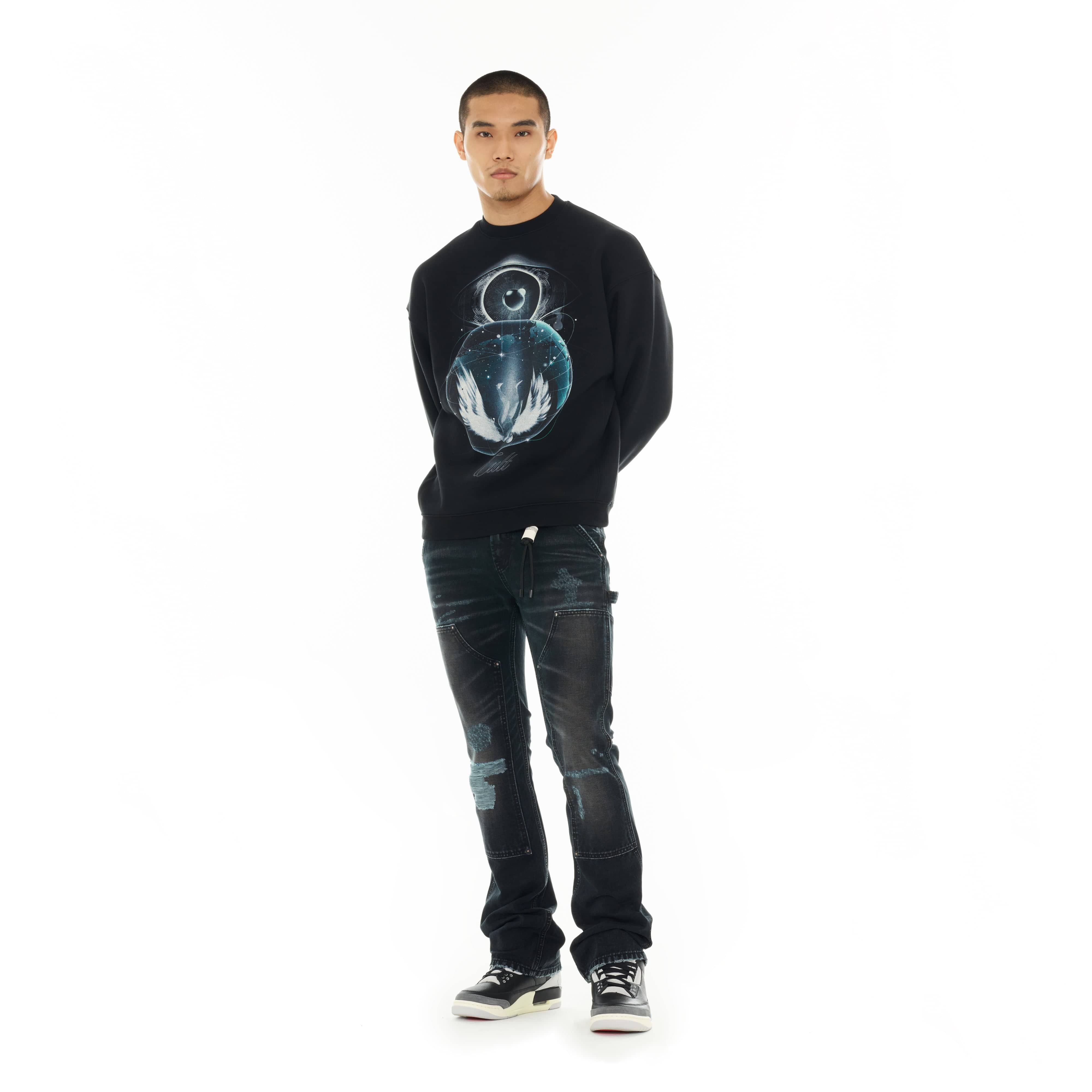 Cult's Carpenter Lenny Bootcut Jeans in Vintage Black - Image 6