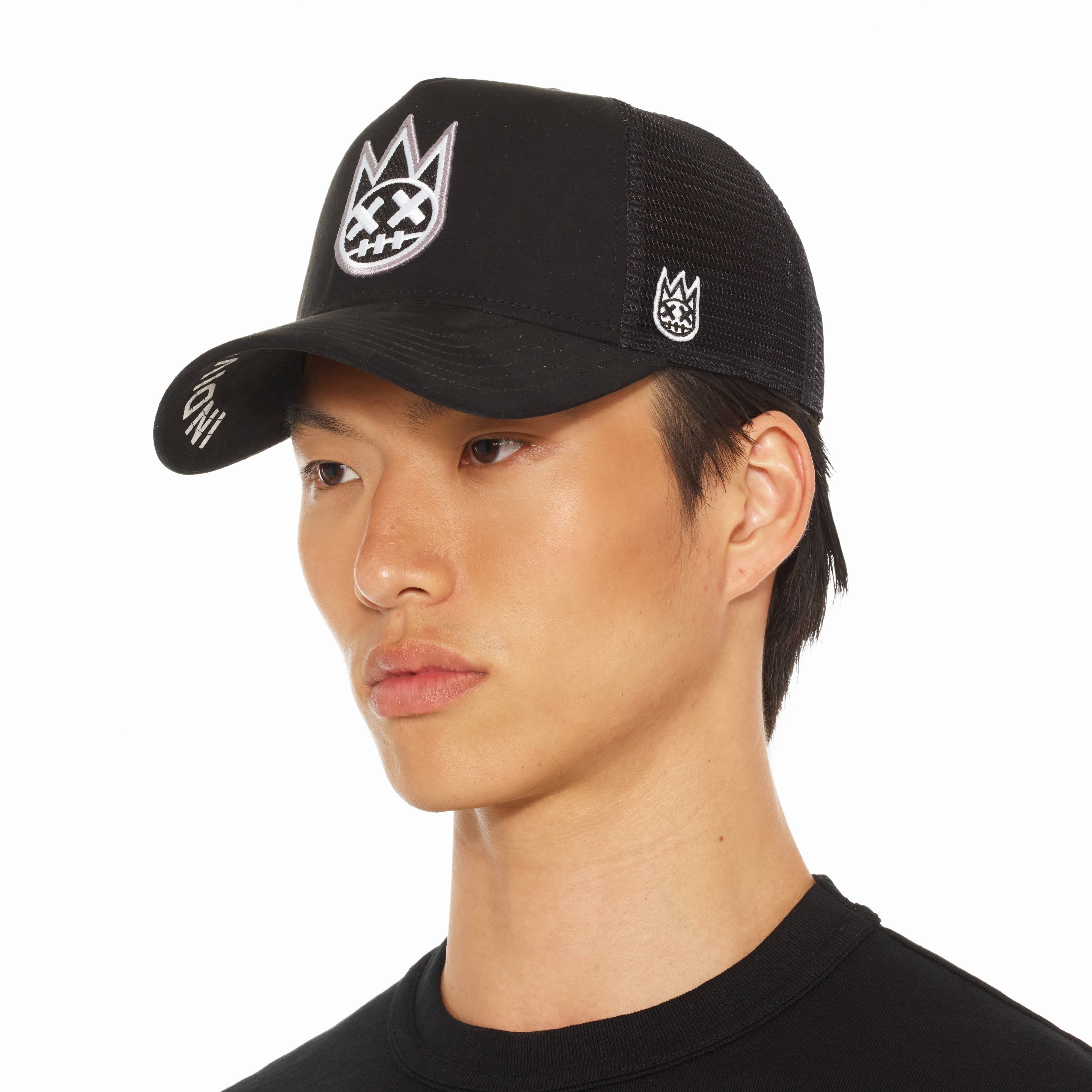 Cult's Clean Logo Mesh Back Trucker Hat in Black - Image 2