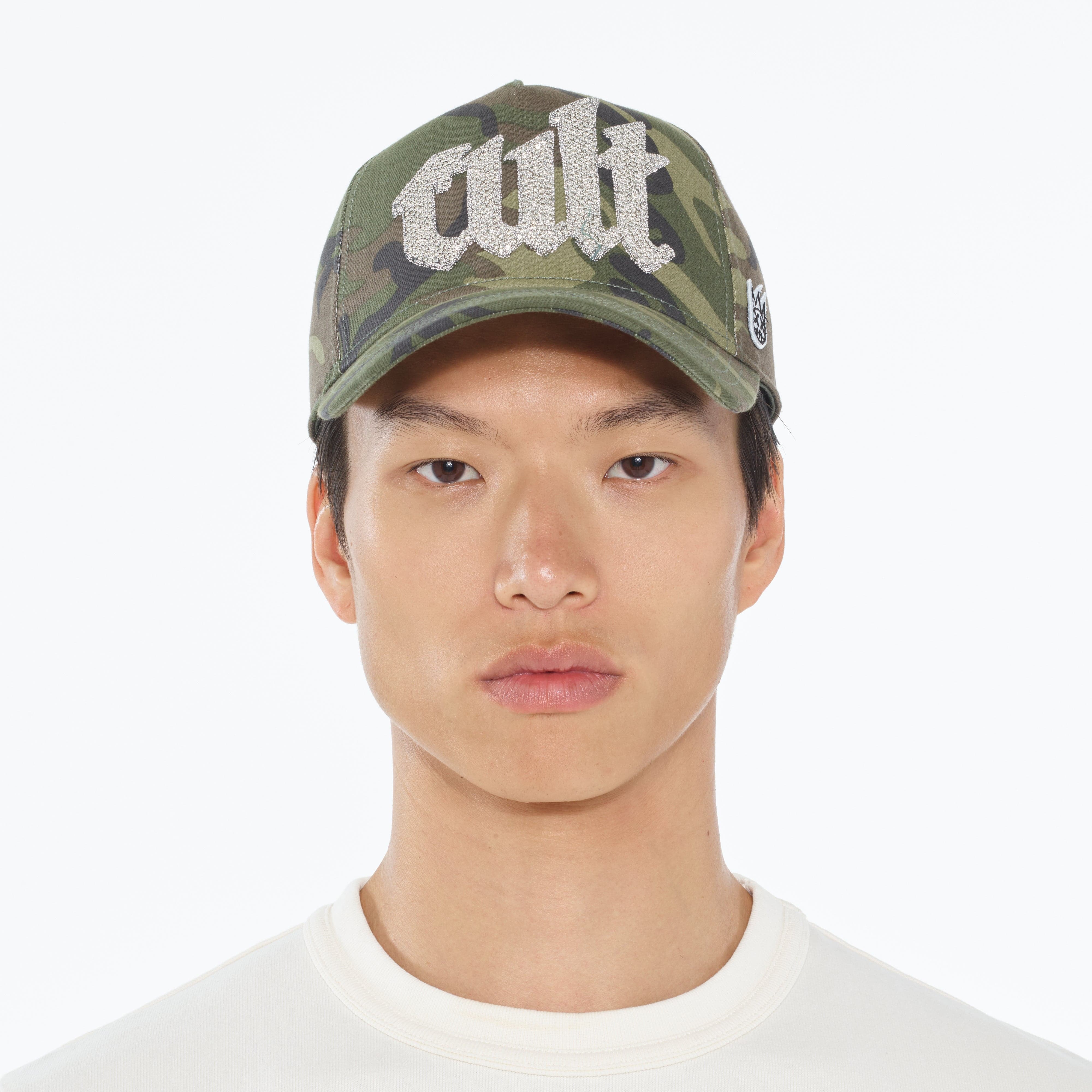 Cult's Crystal Cult Script Logo Hat in Camo - Image 2