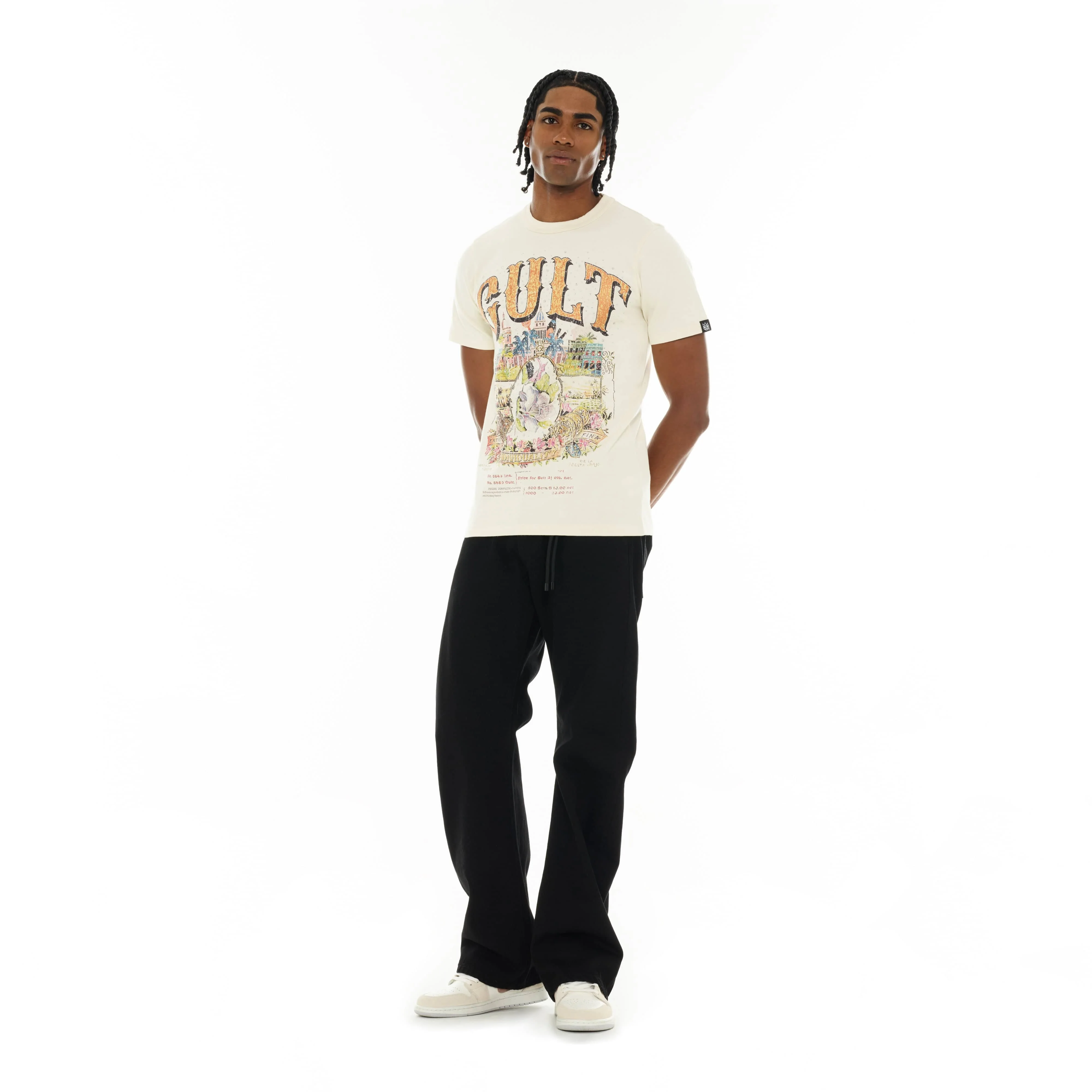 Cult's Crystallized Limited Edition Heavyweight Short Sleeve Crew Neck Tee "Cuba" in Winter White - Image 6