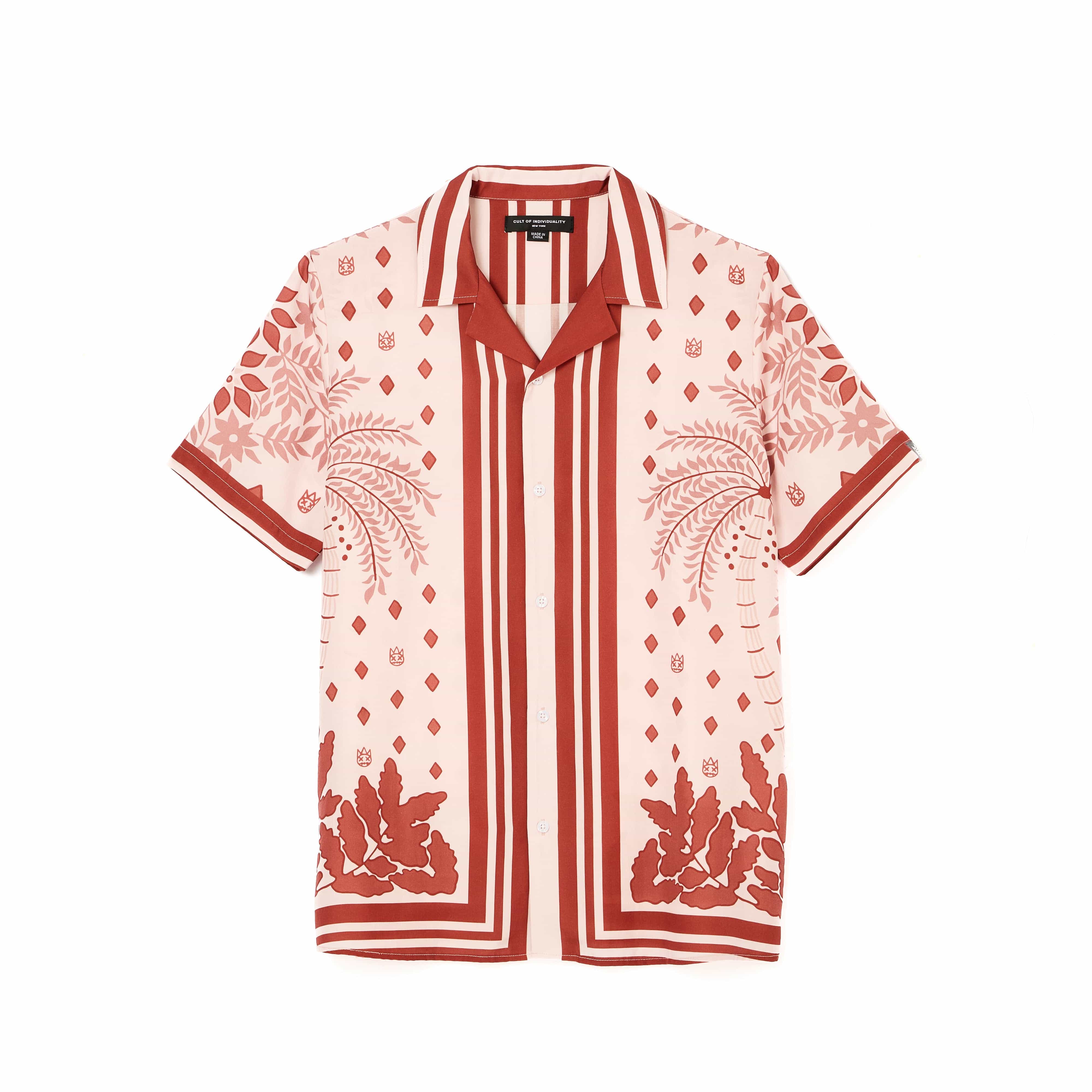Cult's Cuban Short Sleeve Woven Shirt in Retro