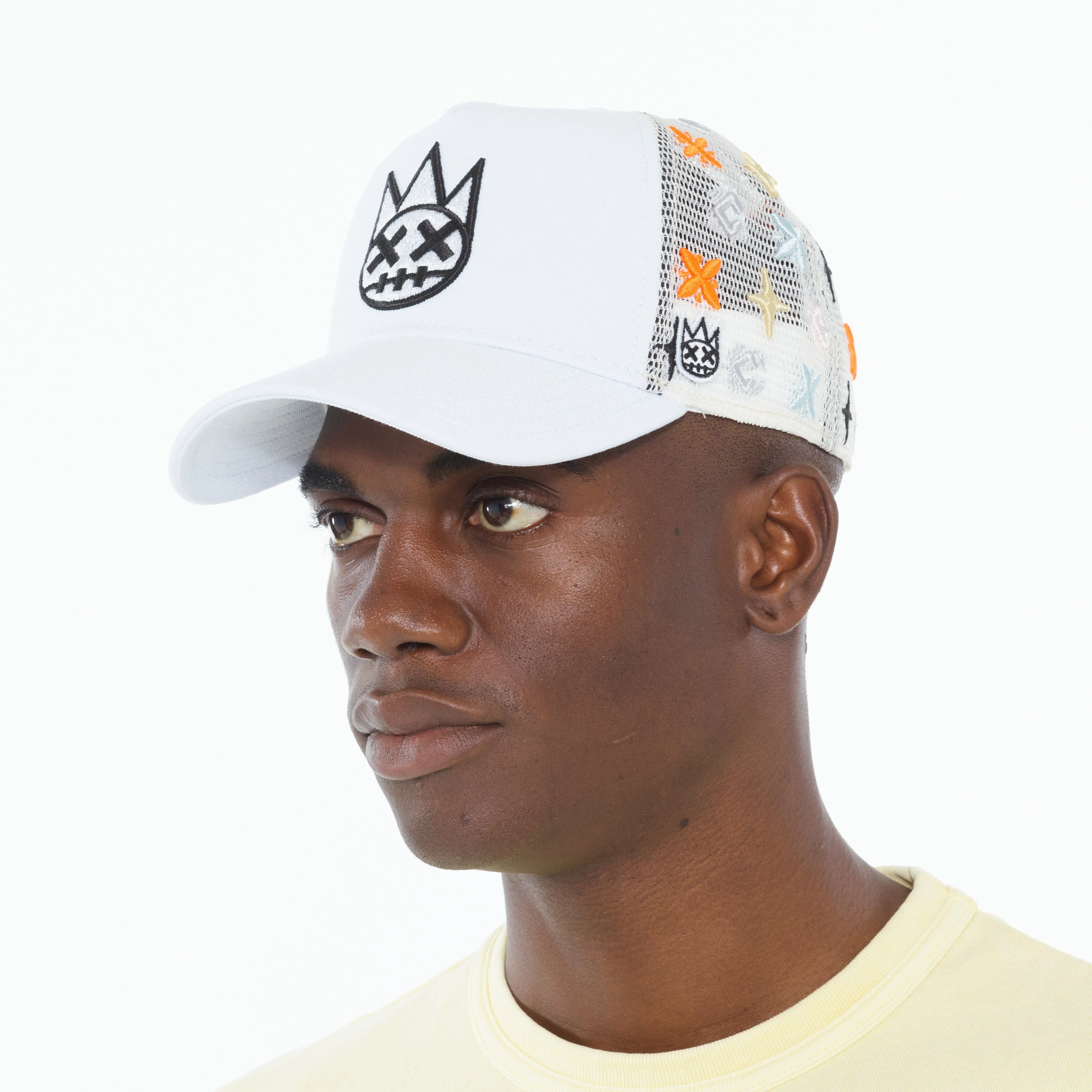 Cult's Cult Logo Pattern Hat in White Pattern - Image 3