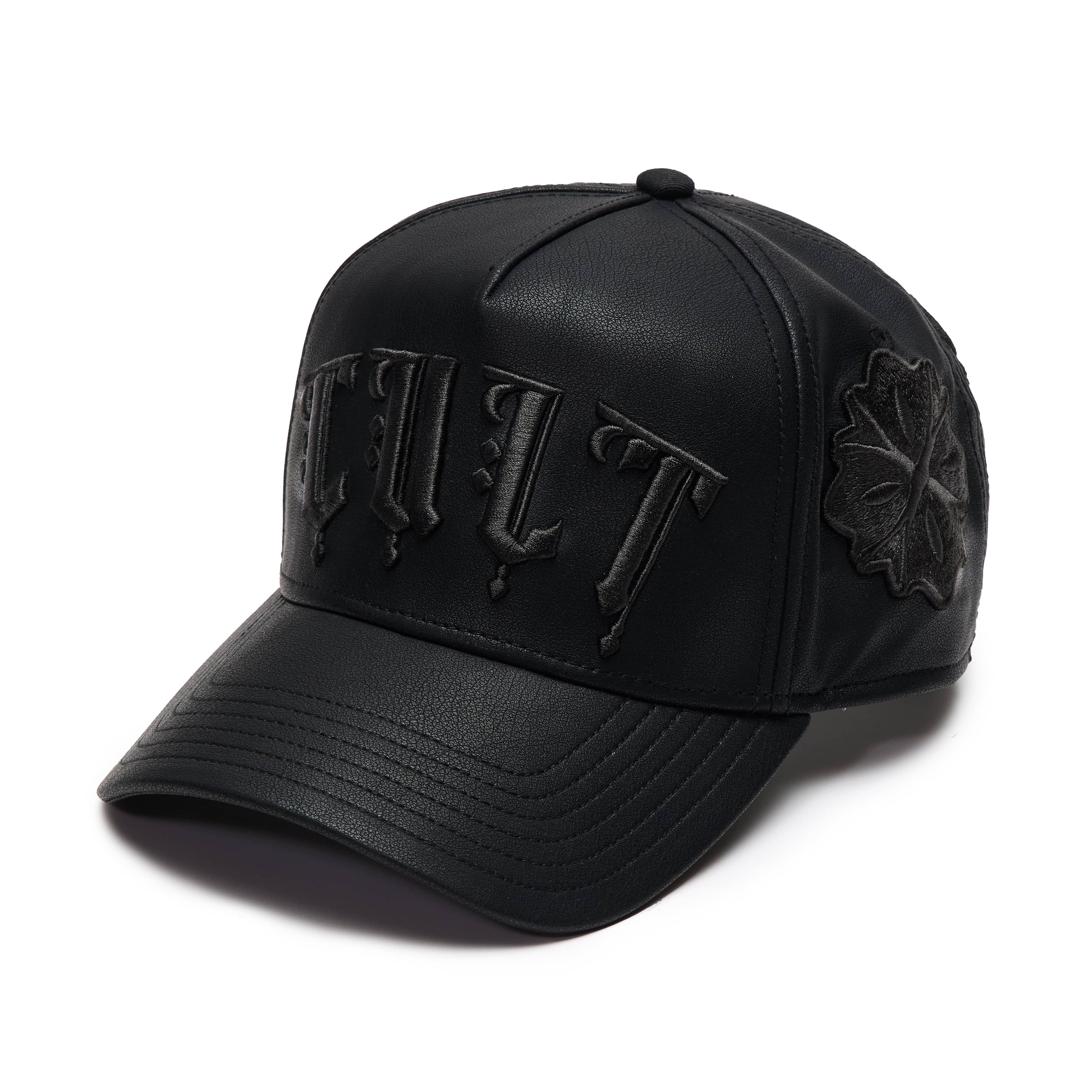 Cult's Cult X El Alfa Logo 5 Panel A Frame Trucker Hat "Flower" in Black - Image 2