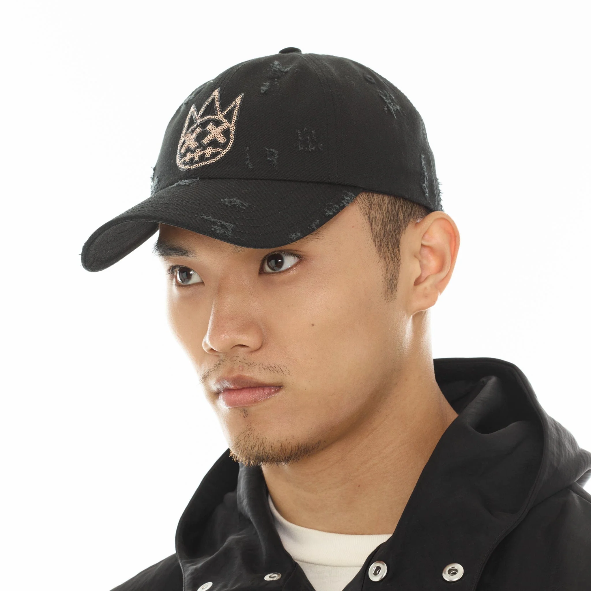 Cult's Dad Hat Sequin Logo In Black - Image 4