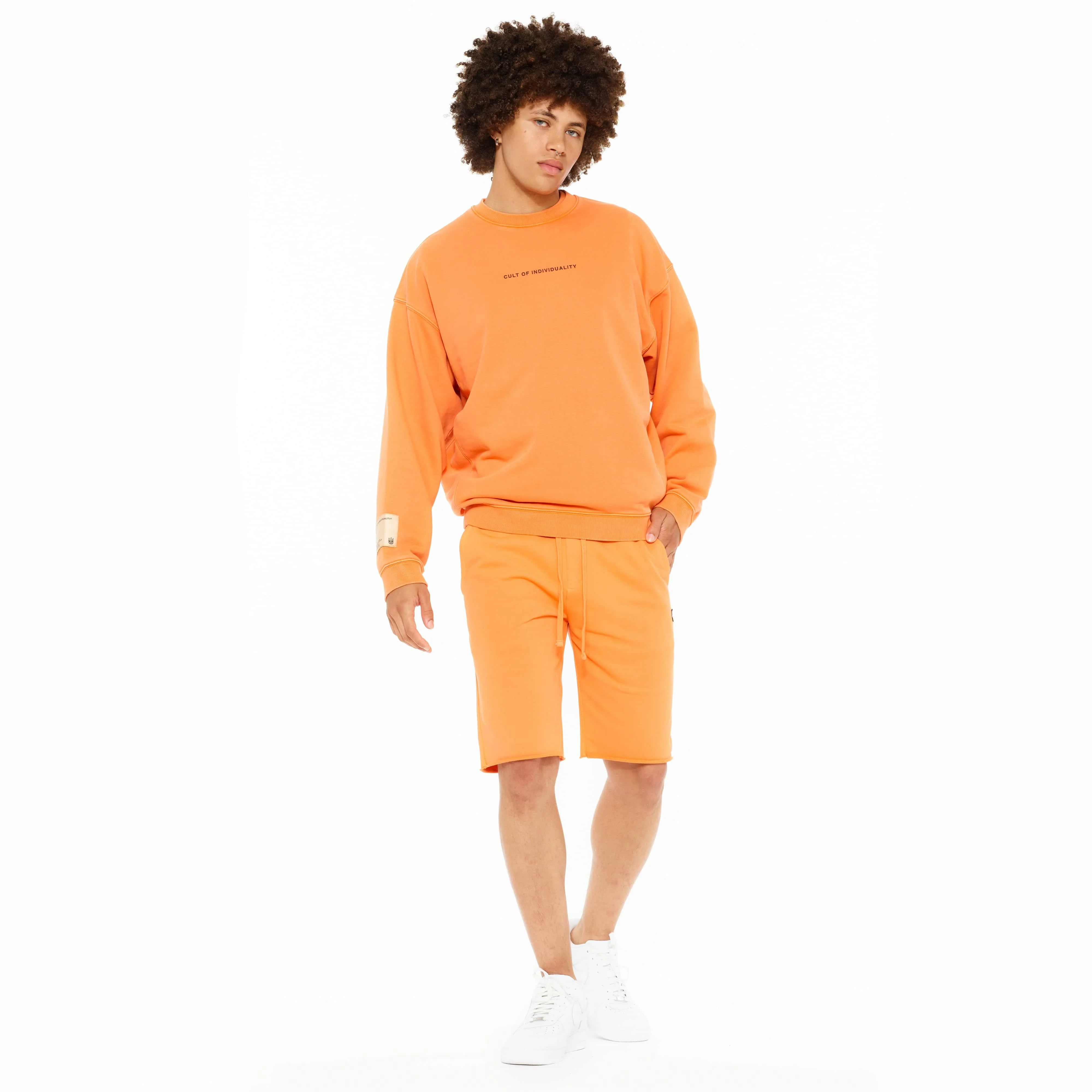 Cult's French Terry Sweatshorts in Orange - Image 5