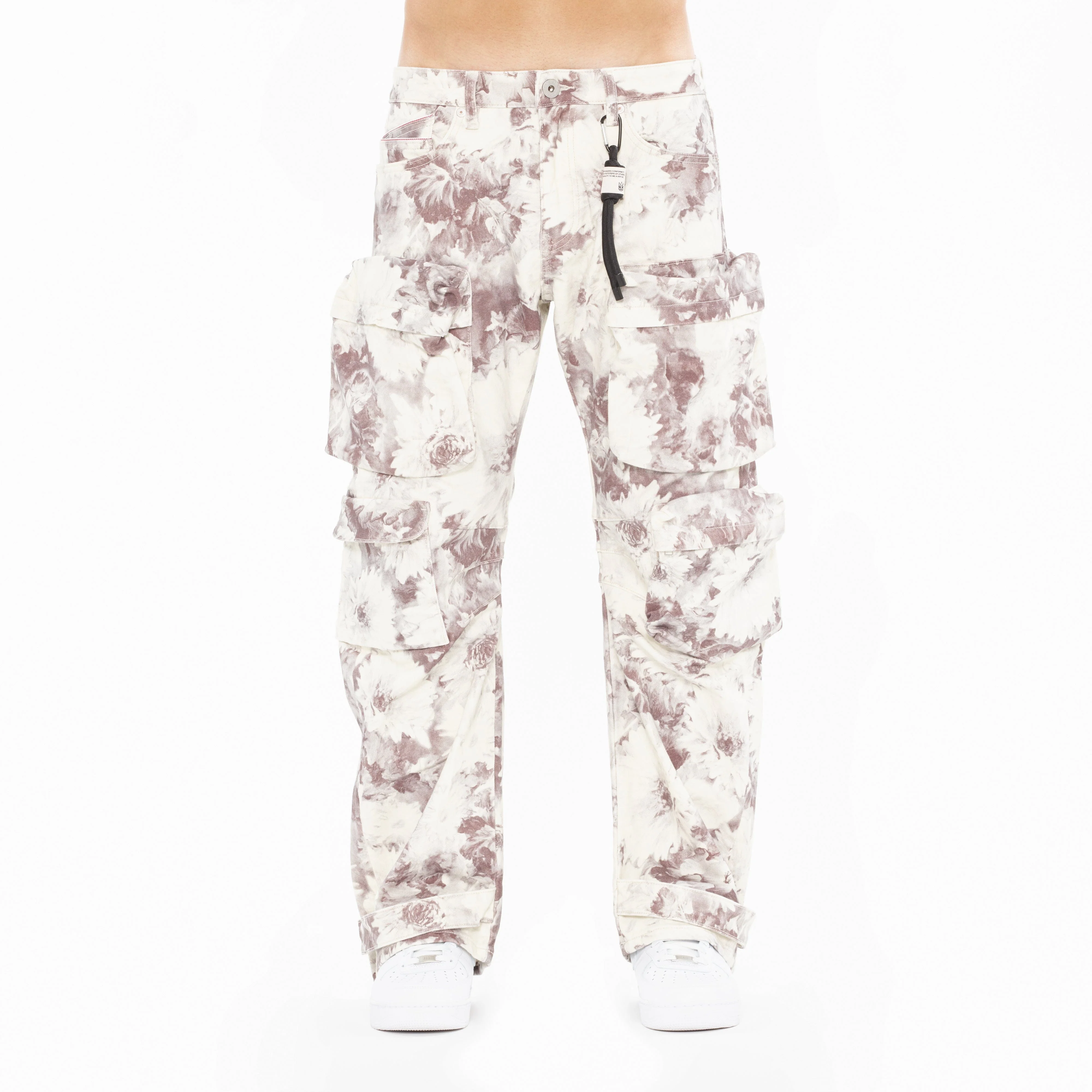 Cult's Grunge Baggy Cargo 610 Jeans in Floral Print - Image 2