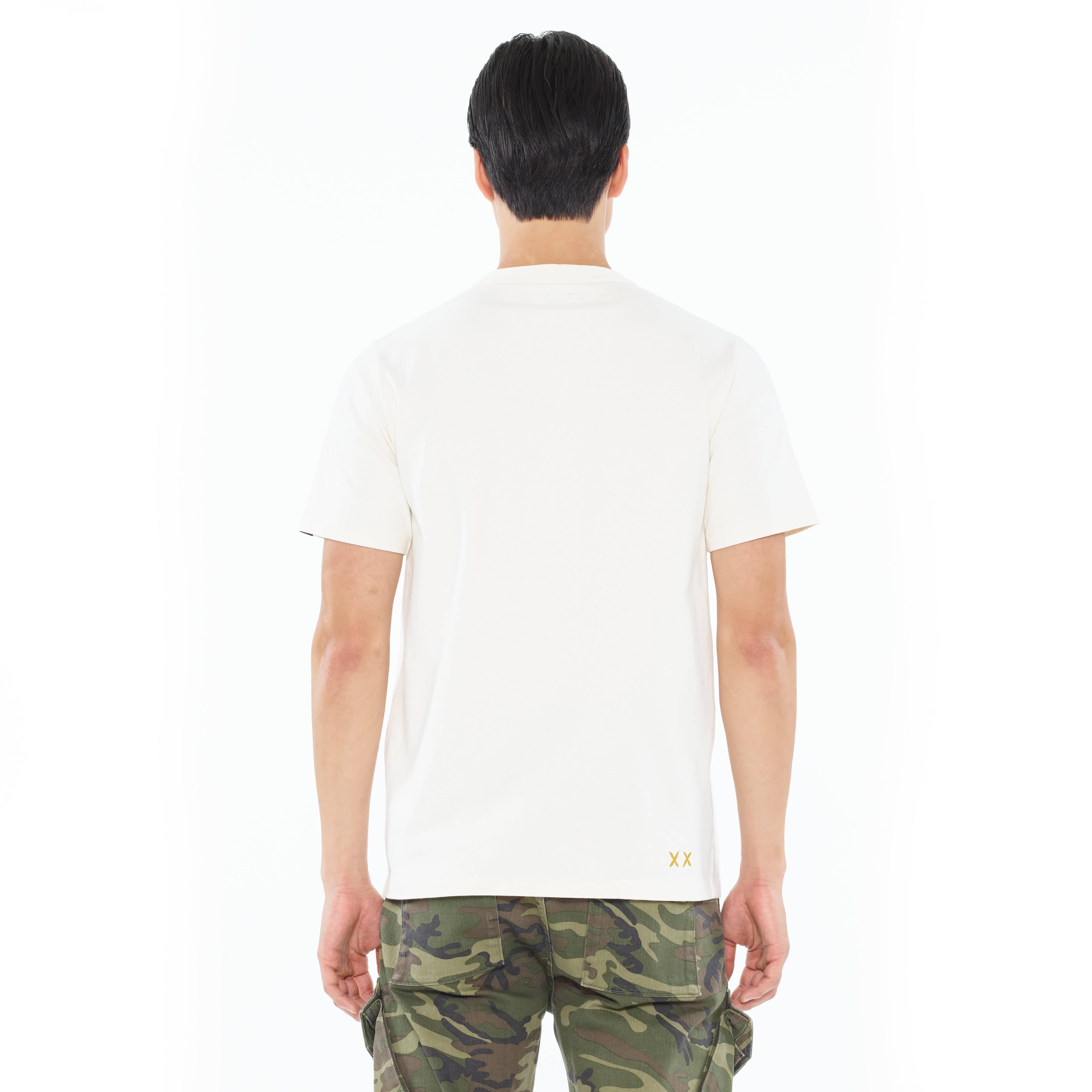 Cult's Heavyweight Short Sleeve Crew Neck Tee "Cuba" in Winter White - Image 3