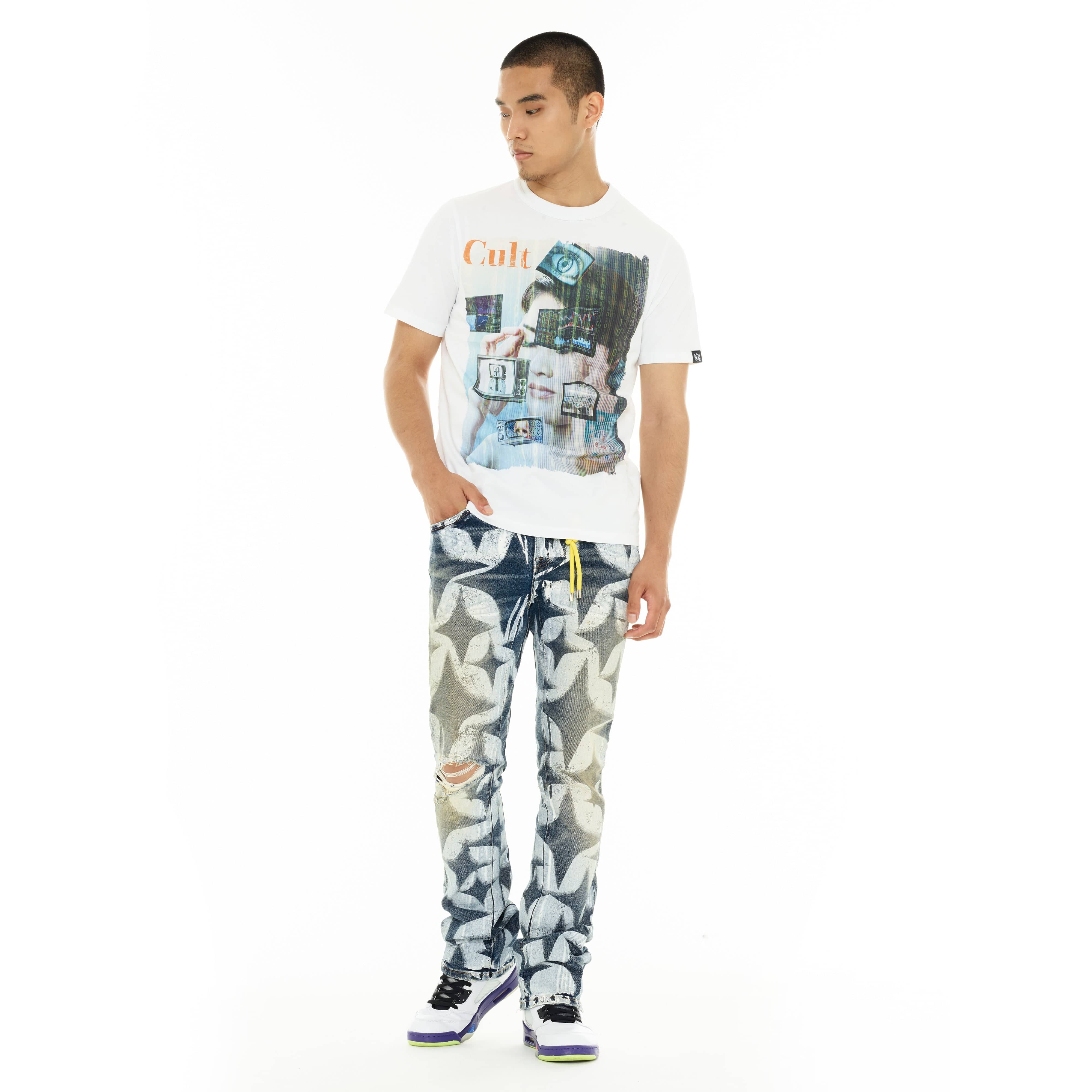 Cult's Heavyweight Short Sleeve Crew Neck Tee "Did We Dream Too Fast" in White - Image 5