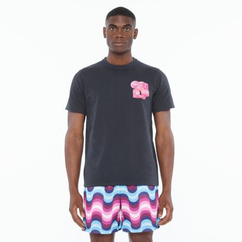 Cult's Heavyweight Short Sleeve Crew Neck Tee "Marker Logo" in Steel - Image 2