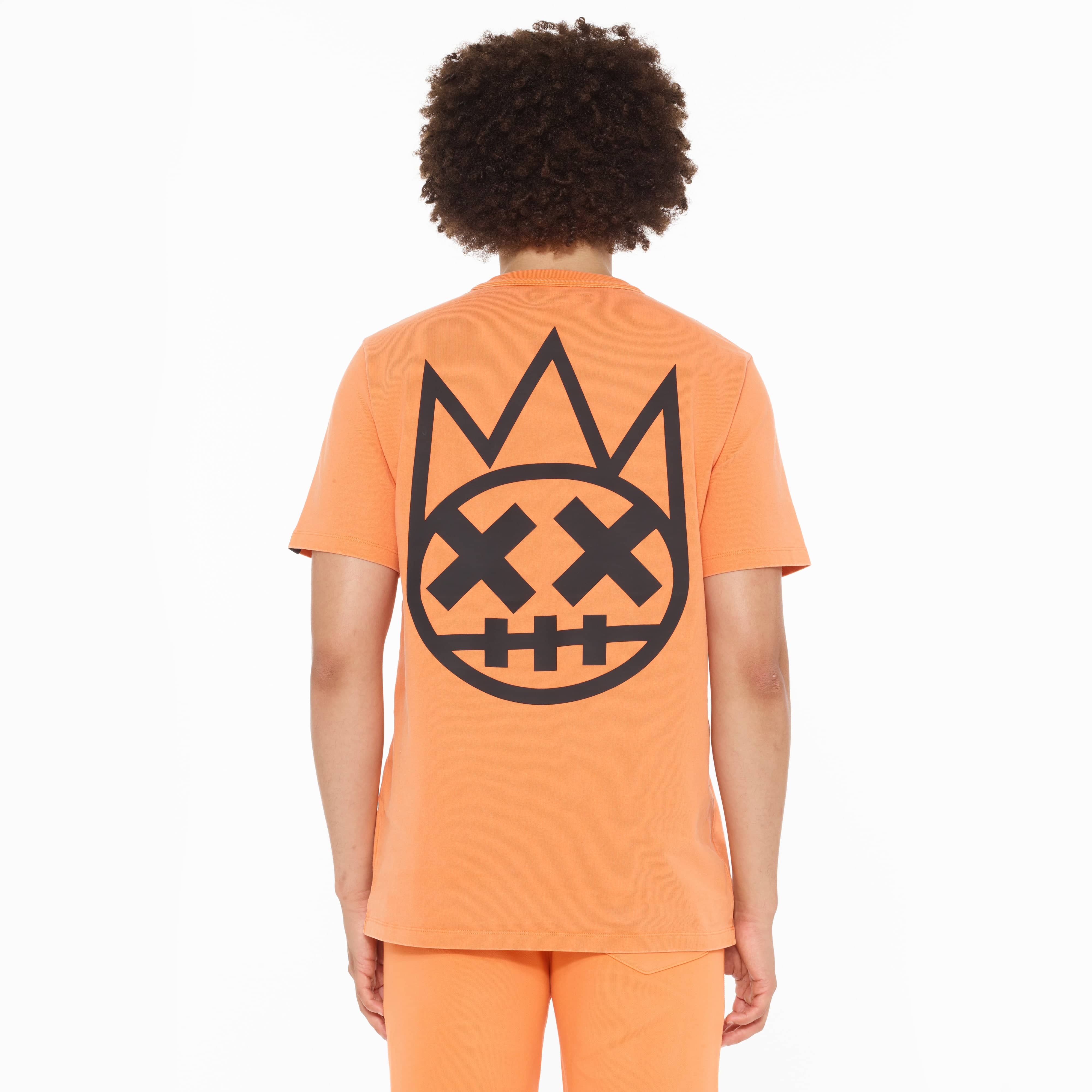 Cult's Heavyweight Short Sleeve Crew Neck Tee "Shimuchan" Logo in Orange - Image 3