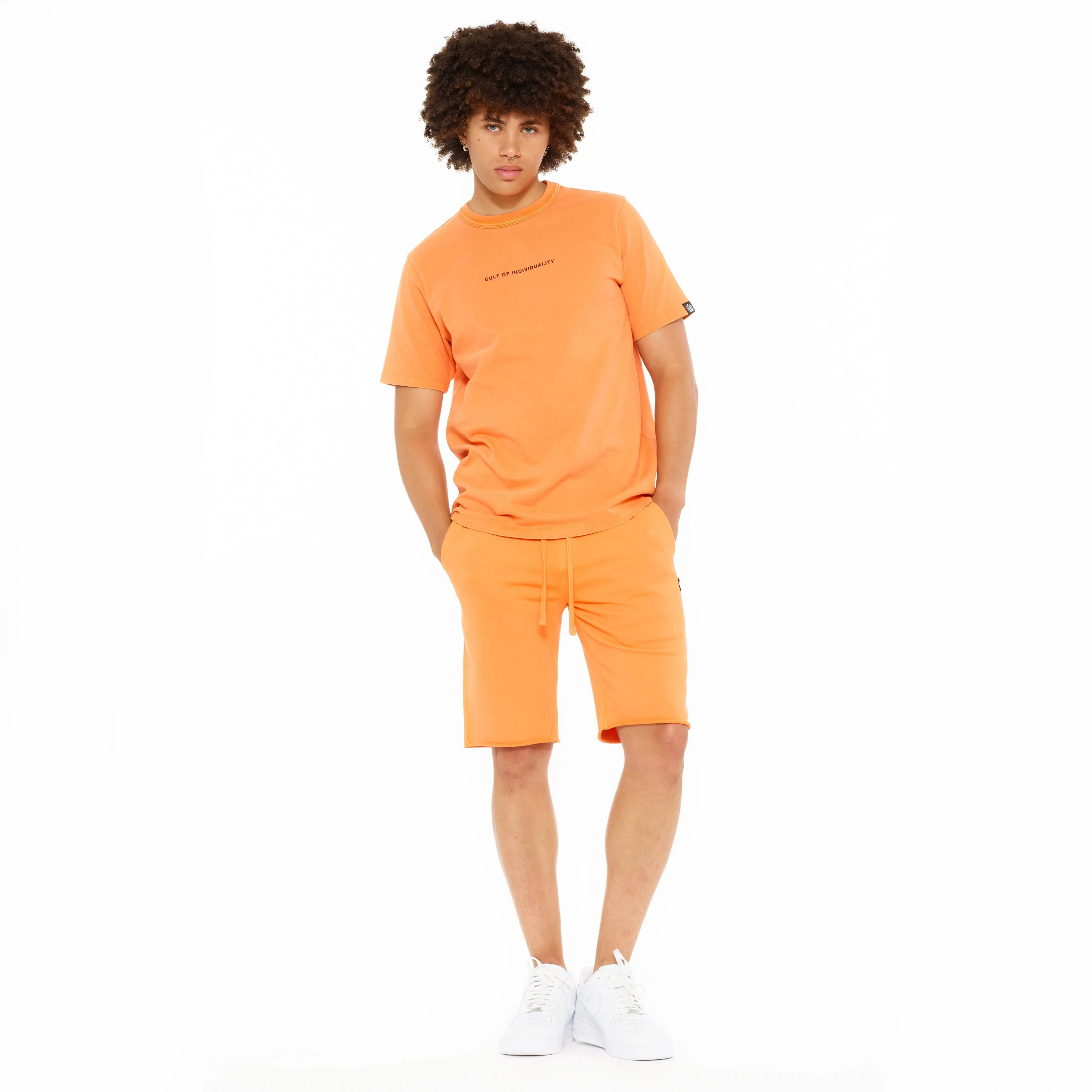 Cult's Heavyweight Short Sleeve Crew Neck Tee "Shimuchan" Logo in Orange - Image 4