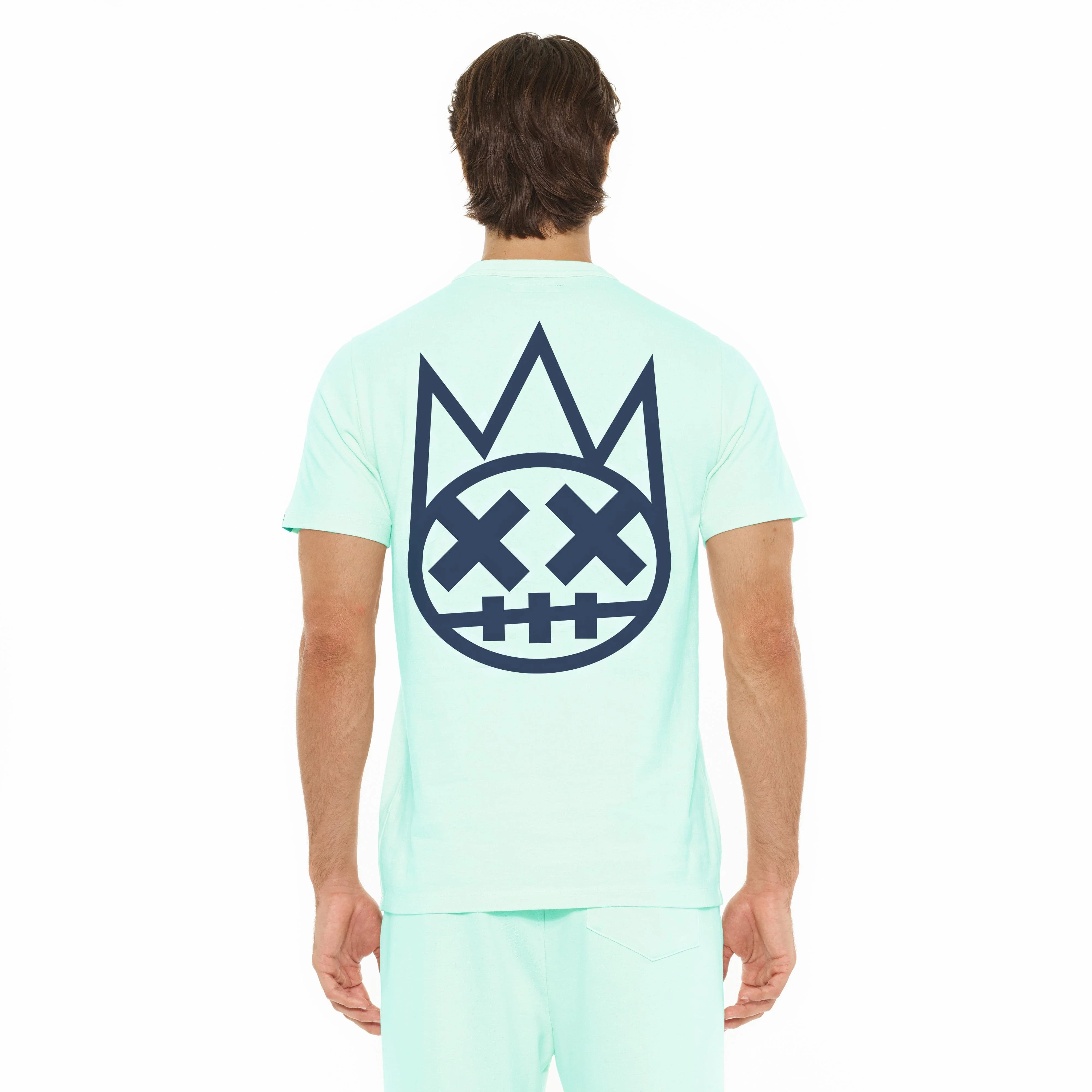 Cult's Heavyweight Short Sleeve Crew Neck Tee "Shimuchan" Logo in Powder Blue - Image 2